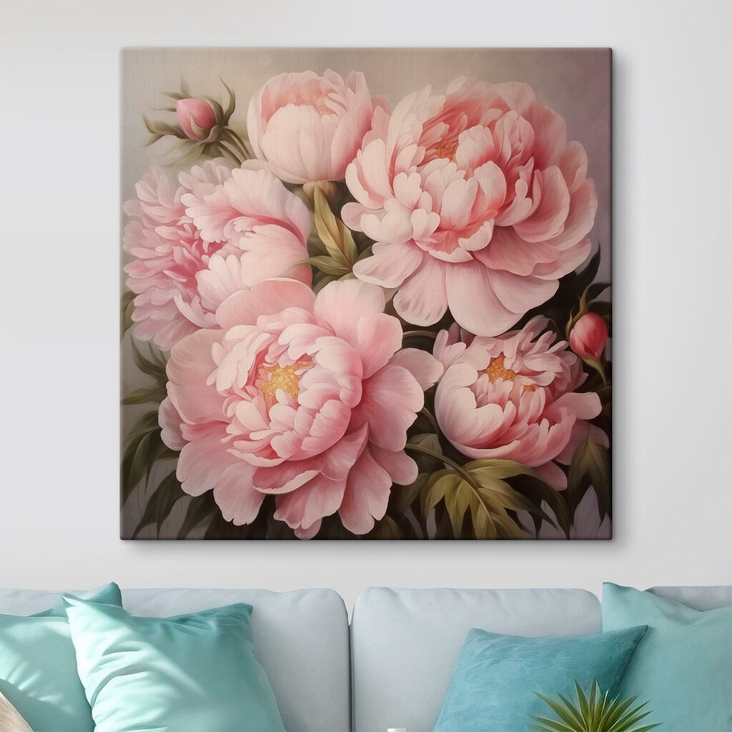 Painting of pink flowers