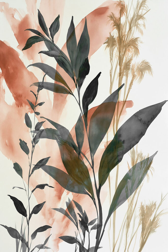 Painting of leaves and plants Painting of leaves and plants