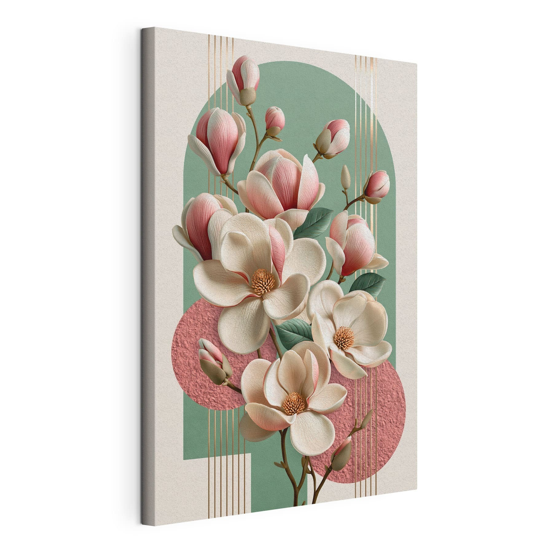 Magnolia blooms in soft pastel tones Magnolia blooms in soft pastel tones