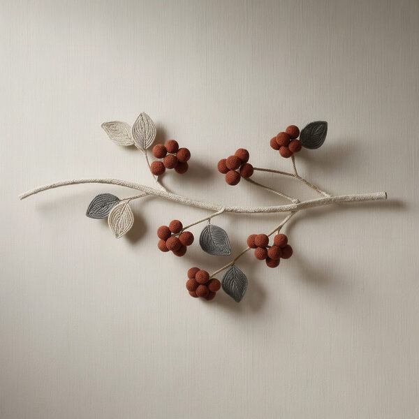 Branch with berries and leaves on it Branch with berries and leaves on it