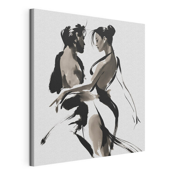 Man and woman dancing