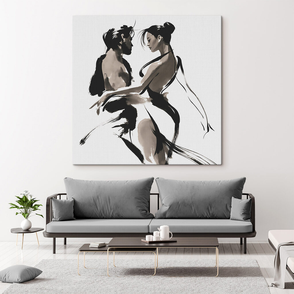 Man and woman dancing