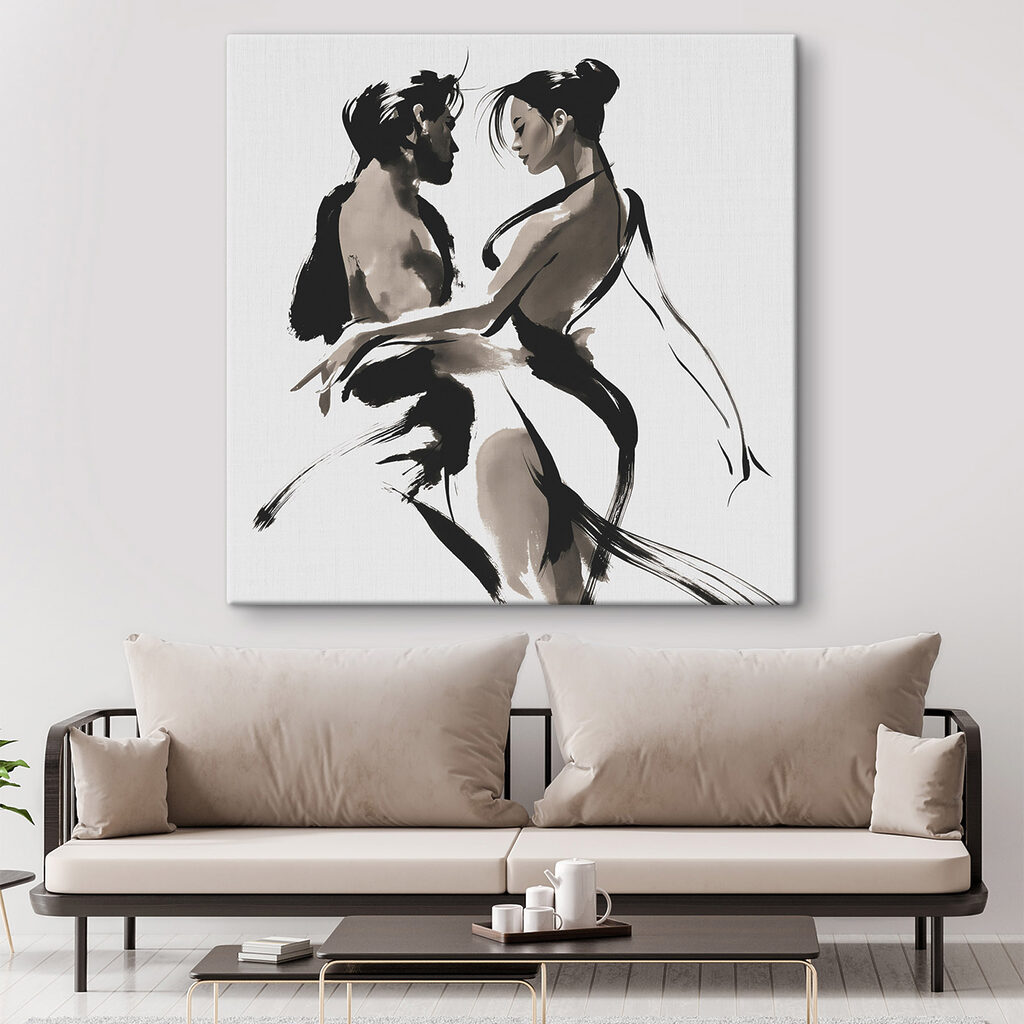 Man and woman dancing