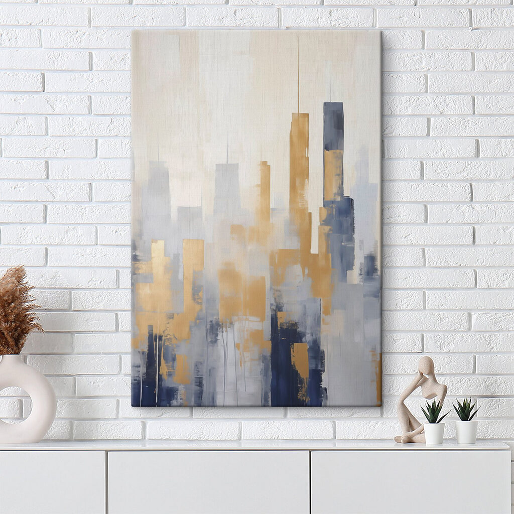 Painting of a city Painting of a city