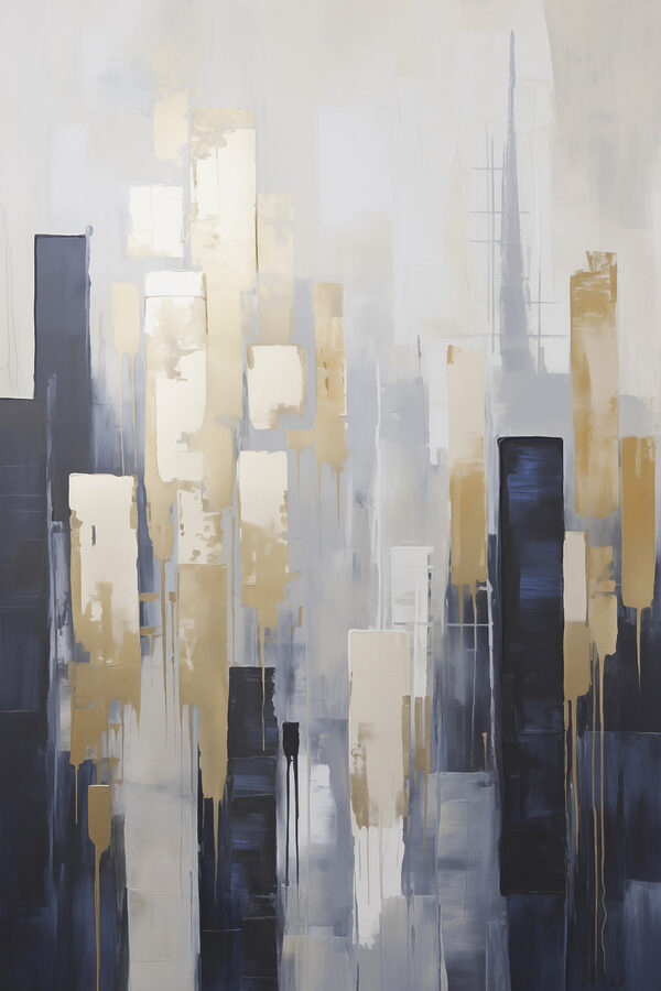 Painting of a city Painting of a city