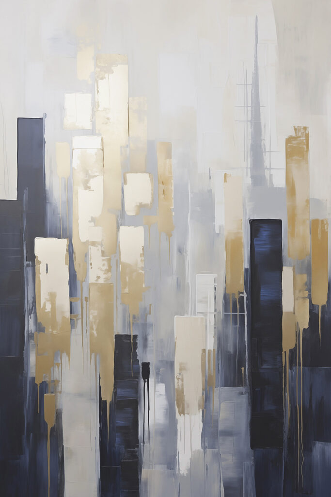Painting of a city Painting of a city