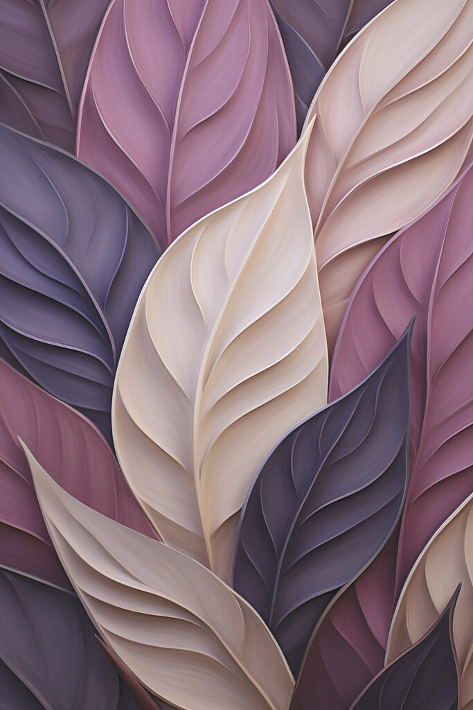Soft leaves in gentle hues Soft leaves in gentle hues