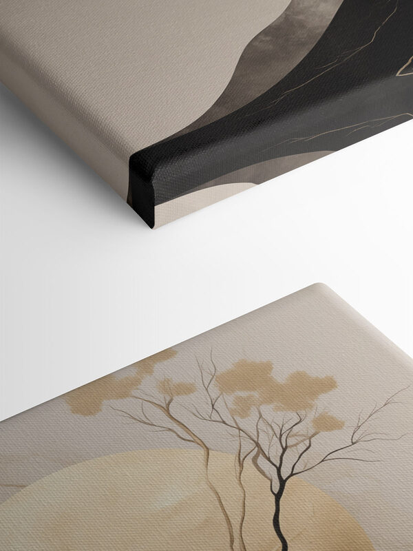 Painting of a tree and a circle Painting of a tree and a circle