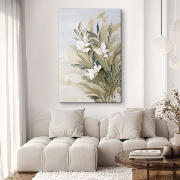 Painting of flowers and leaves Painting of flowers and leaves
