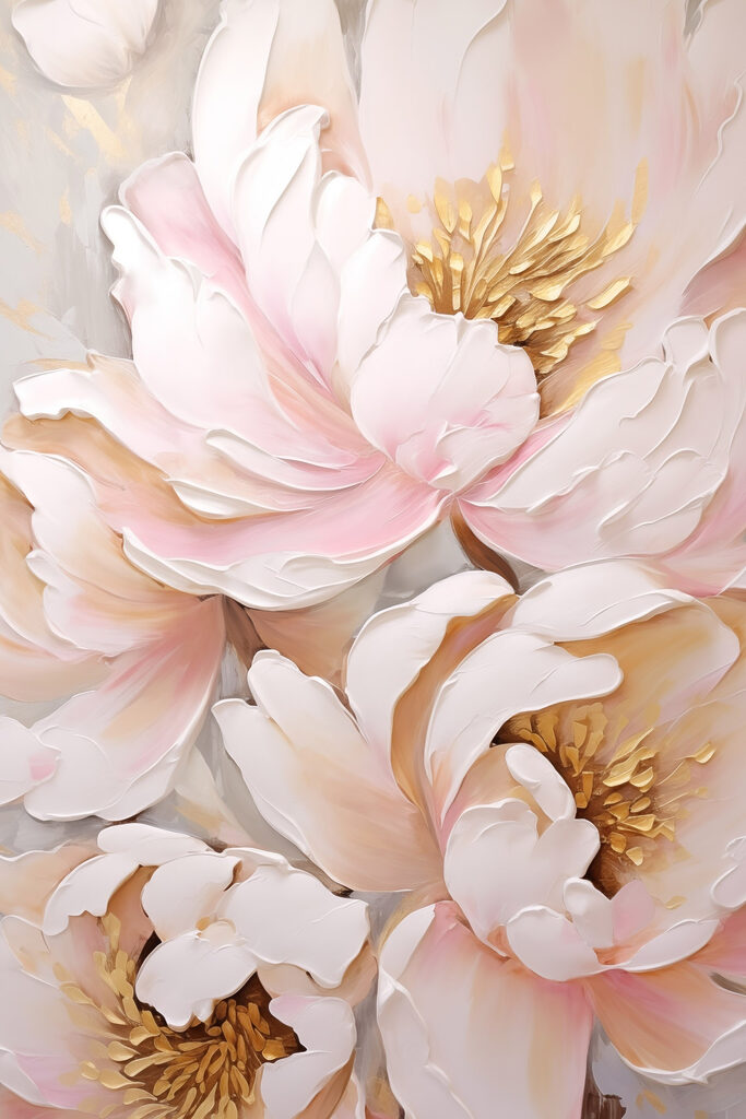 Delicate blooms in soft pastel hues