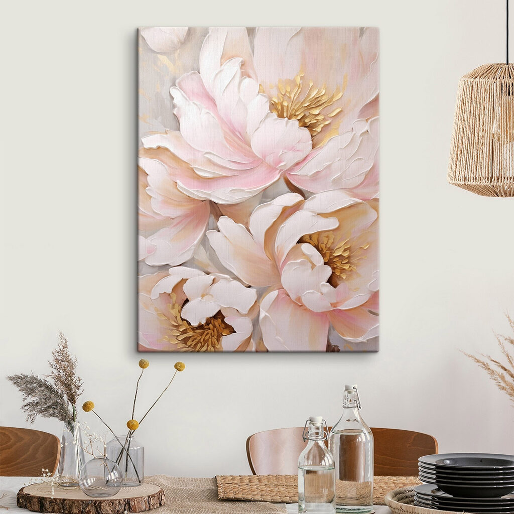 Delicate blooms in soft pastel hues