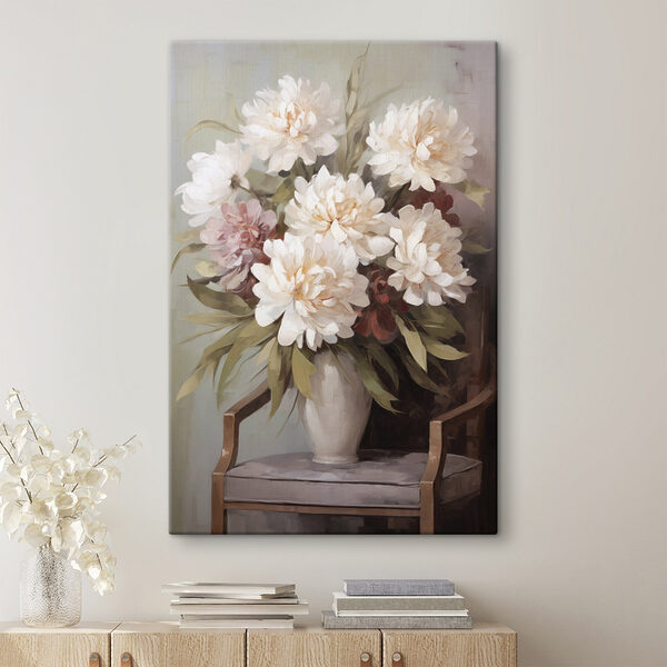Painting of flowers in a vase Painting of flowers in a vase