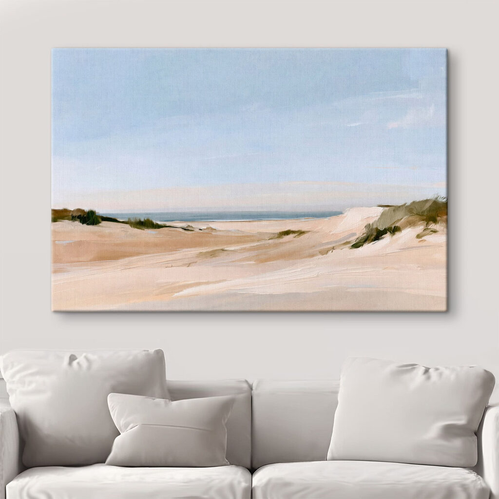 Sandy beach with sand dunes and grass Sandy beach with sand dunes and grass