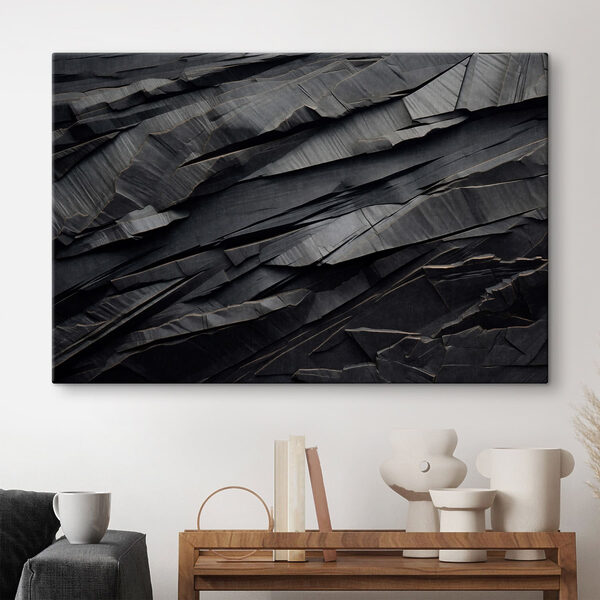 Black surface with cracks