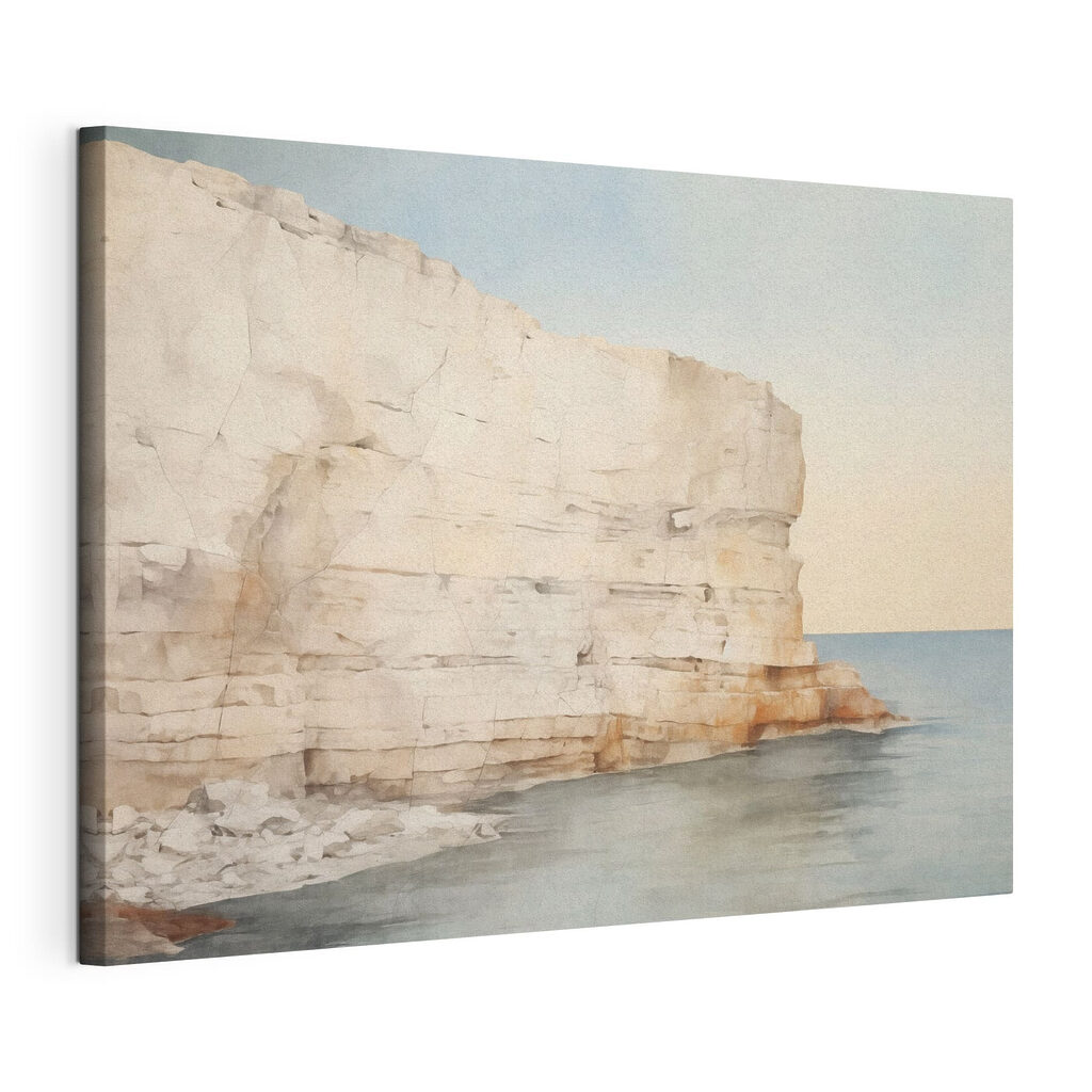 Large rock cliff in the water