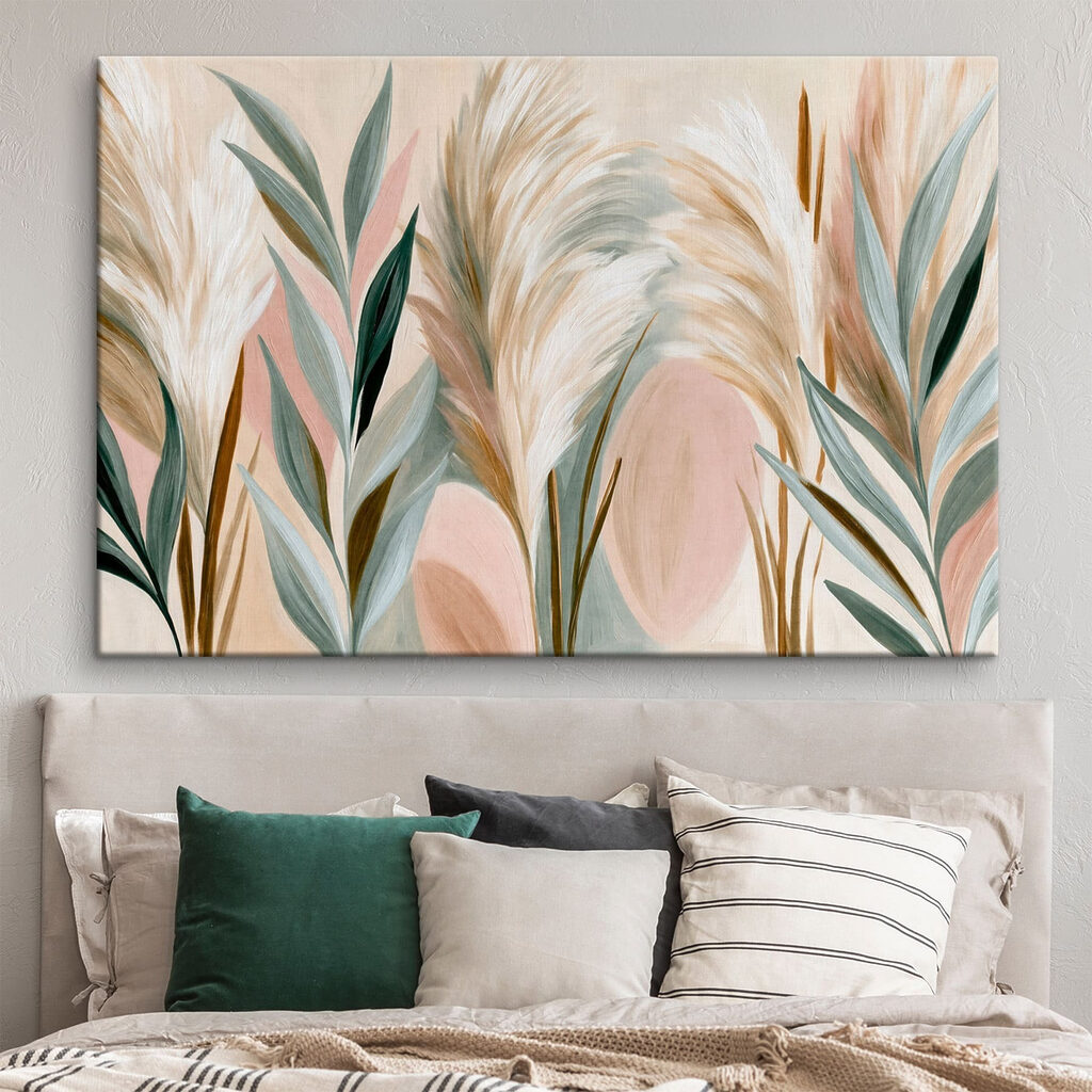 Painting of plants with leaves