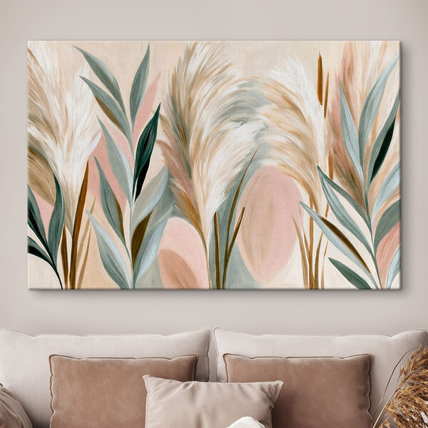 Painting of plants with leaves