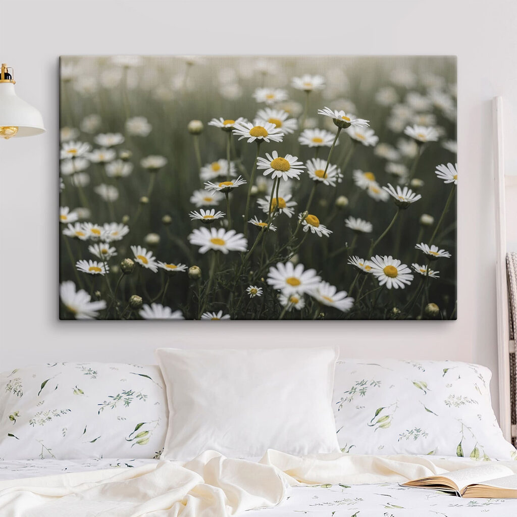 Group of white and yellow flowers