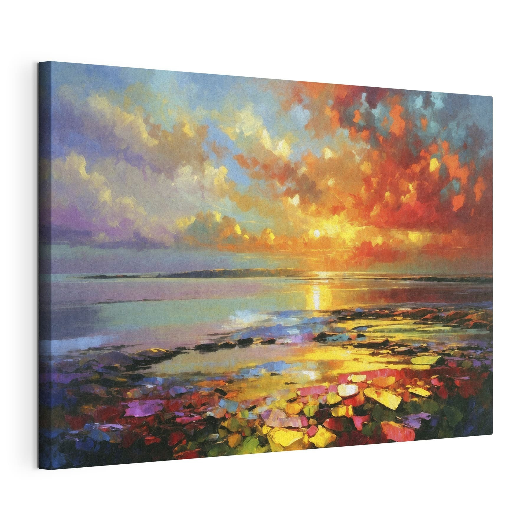 Colorful sky over water Colorful sky over water