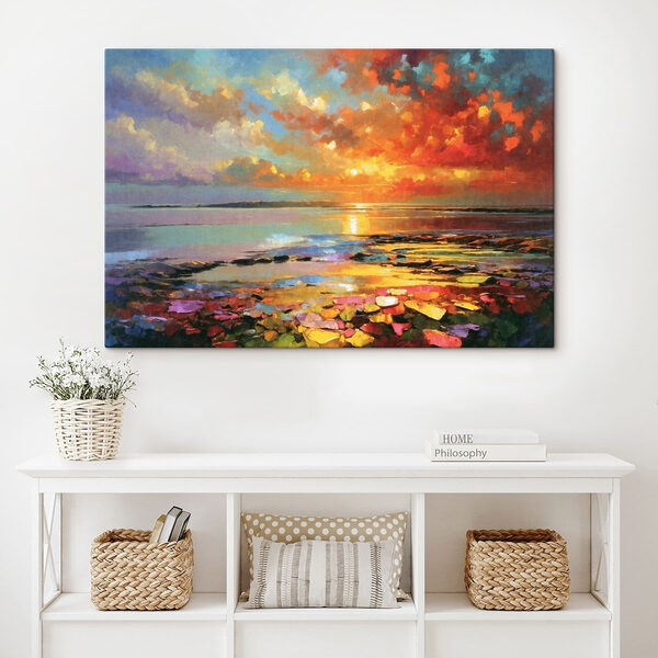 Colorful sky over water Colorful sky over water
