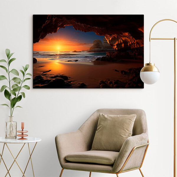 Sunset over a beach Sunset over a beach