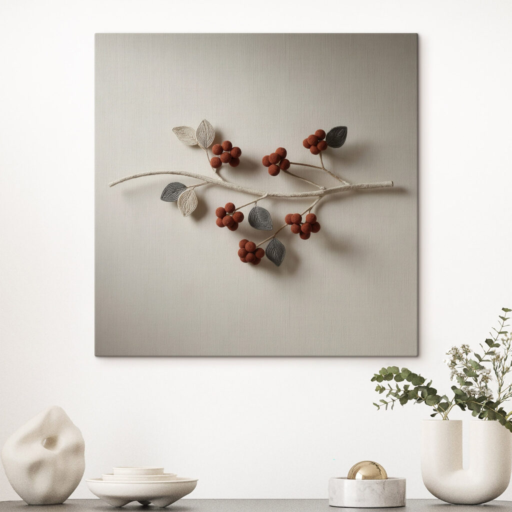 Branch with berries and leaves on it Branch with berries and leaves on it