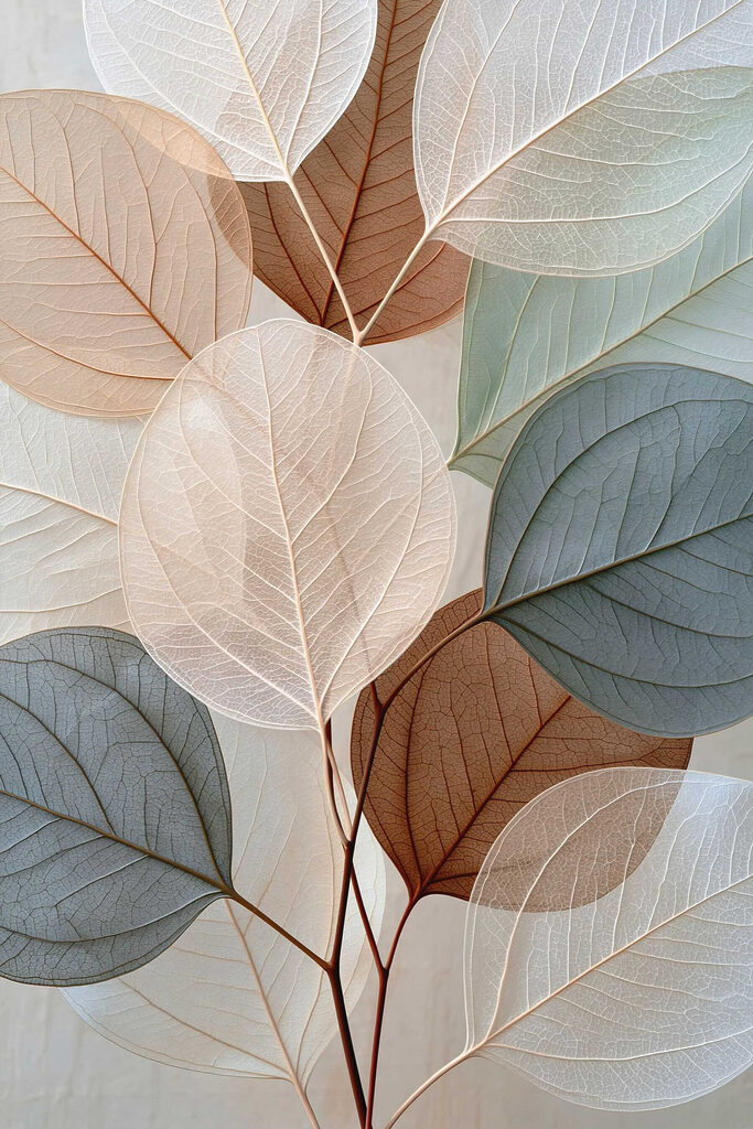 Group of leaves with different colors Group of leaves with different colors