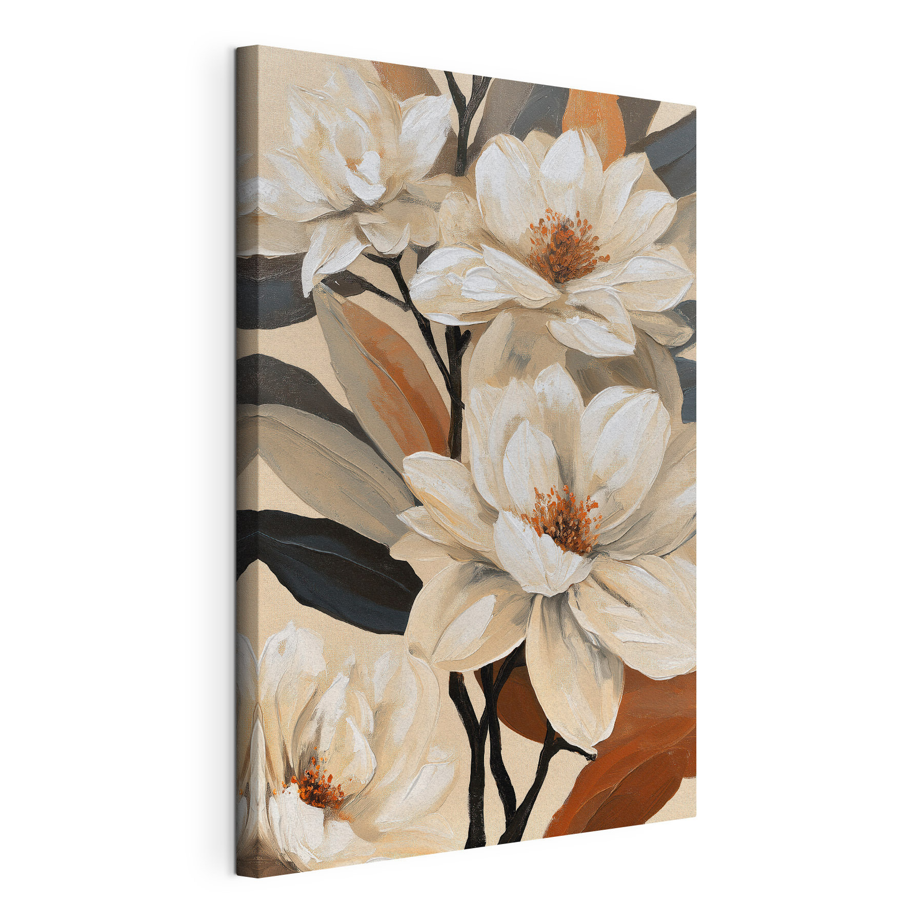 Painting of white flowers Painting of white flowers