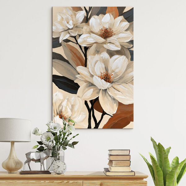 Painting of white flowers Painting of white flowers