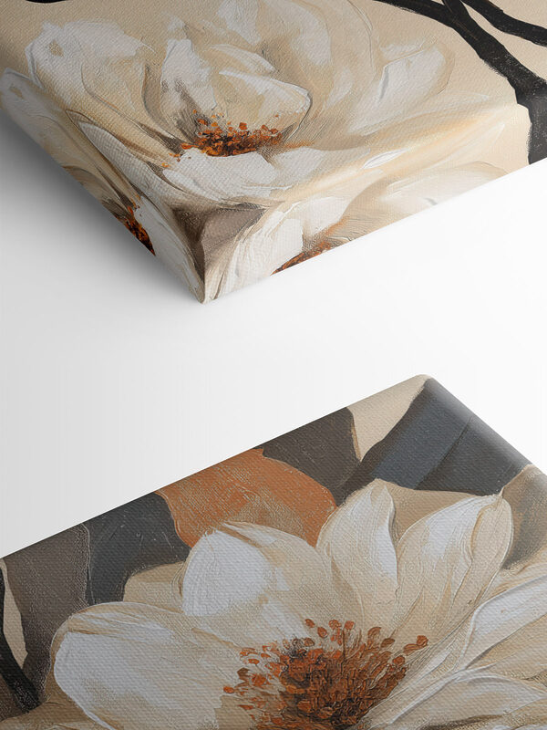 Painting of white flowers Painting of white flowers