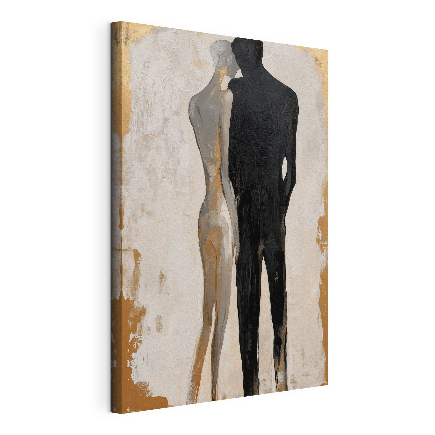 Painting of a couple of people