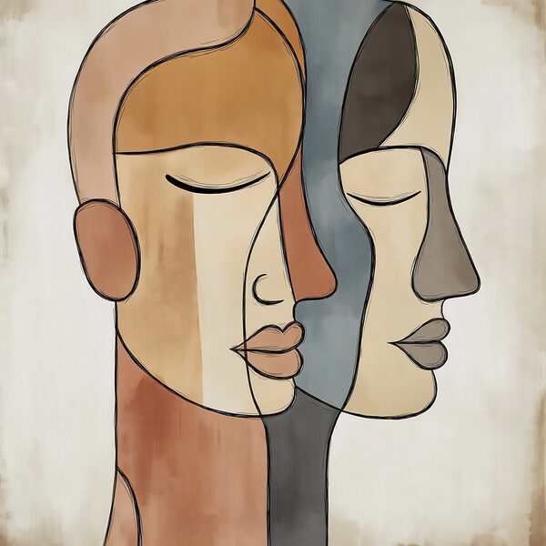 Drawing of a couple of people Drawing of a couple of people