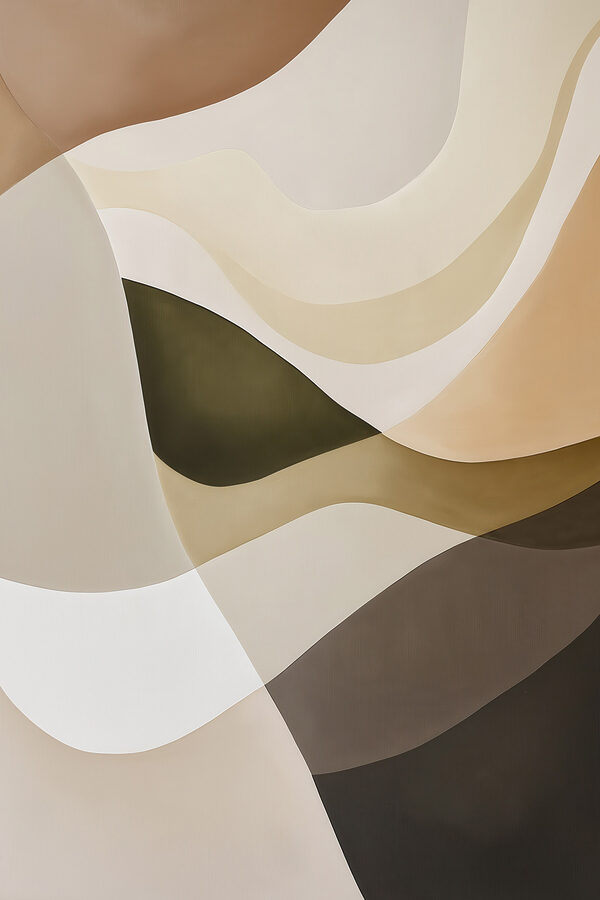 - Soft curves in earthy tones - Soft curves in earthy tones