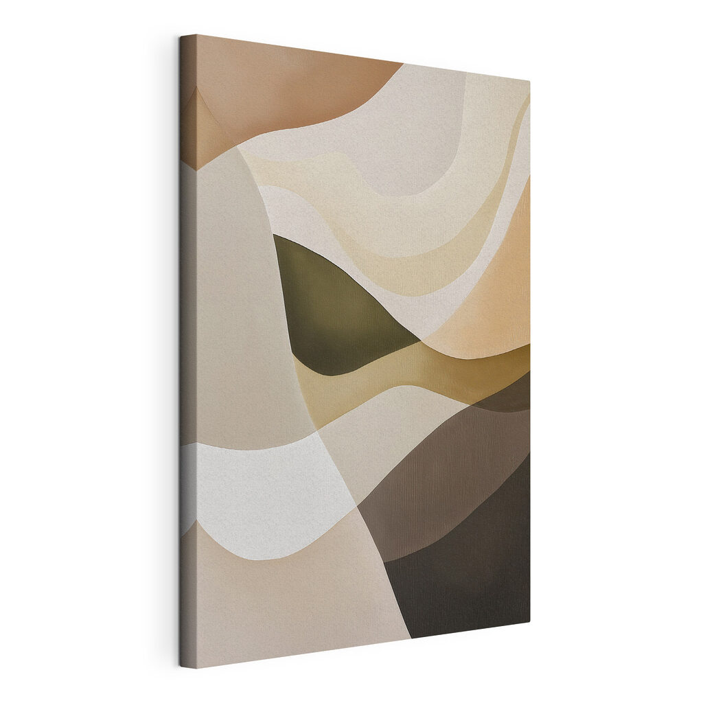 - Soft curves in earthy tones - Soft curves in earthy tones