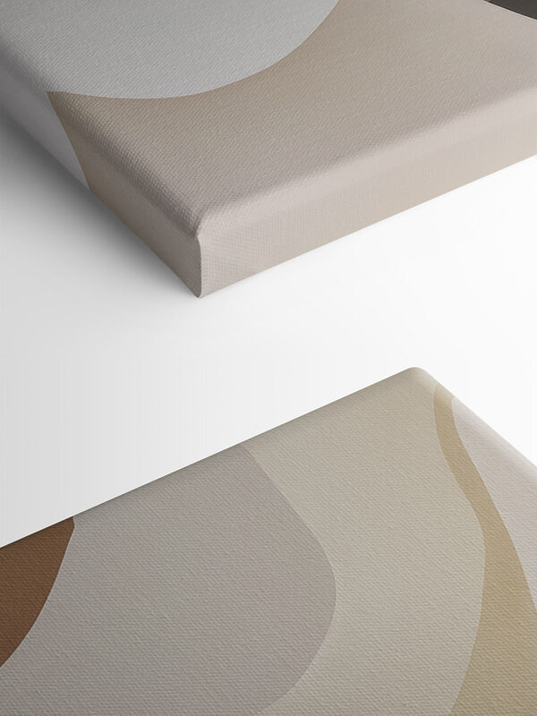 - Soft curves in earthy tones - Soft curves in earthy tones