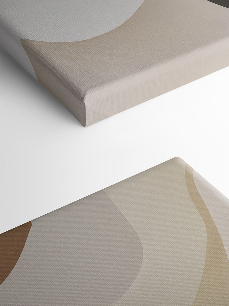 - Soft curves in earthy tones - Soft curves in earthy tones