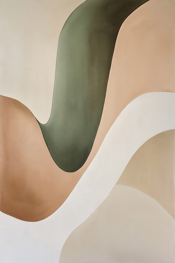 - Flowing curves in gentle hues - Flowing curves in gentle hues