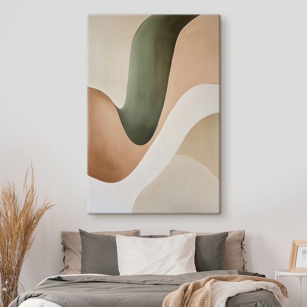 - Flowing curves in gentle hues - Flowing curves in gentle hues