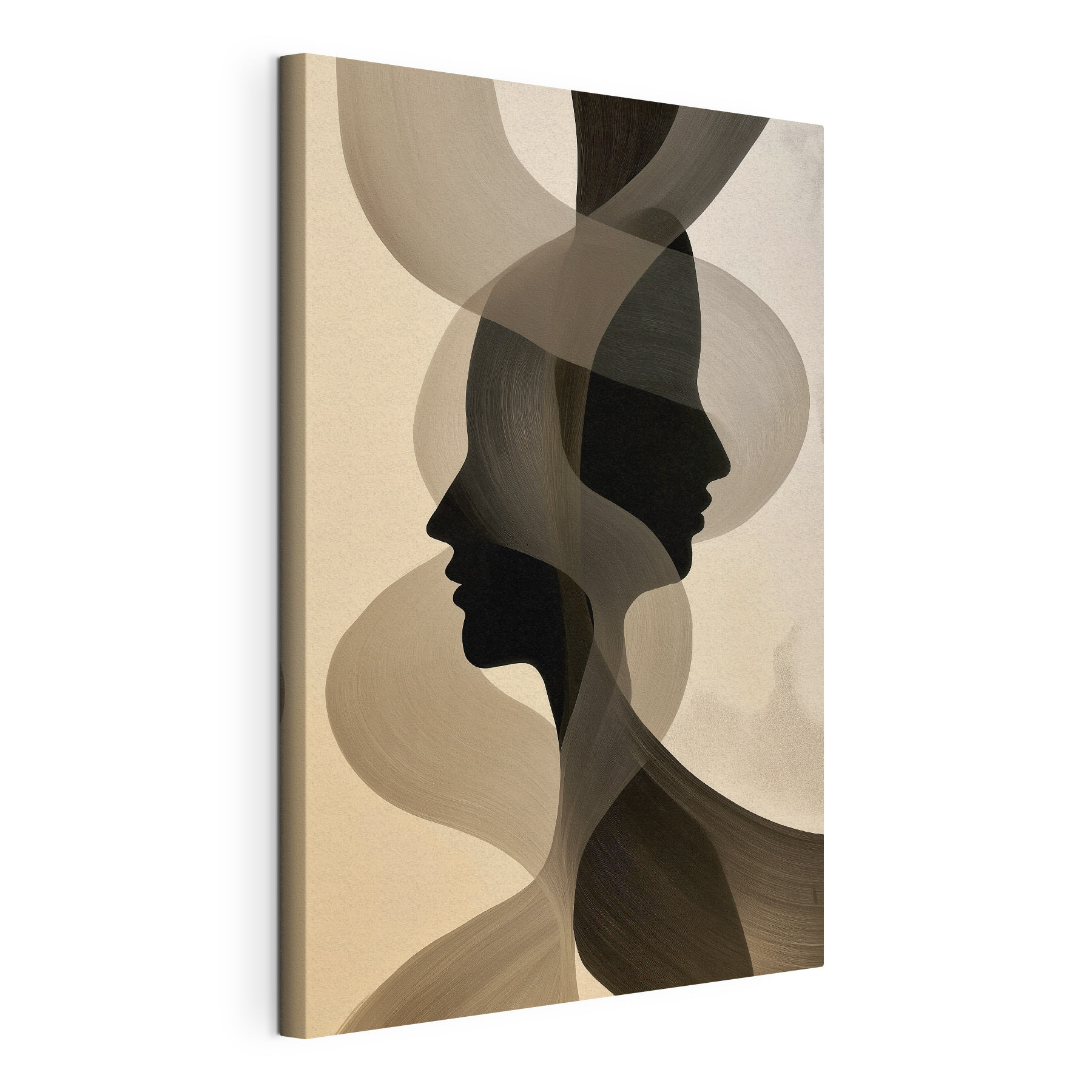 Silhouette of a couple of people