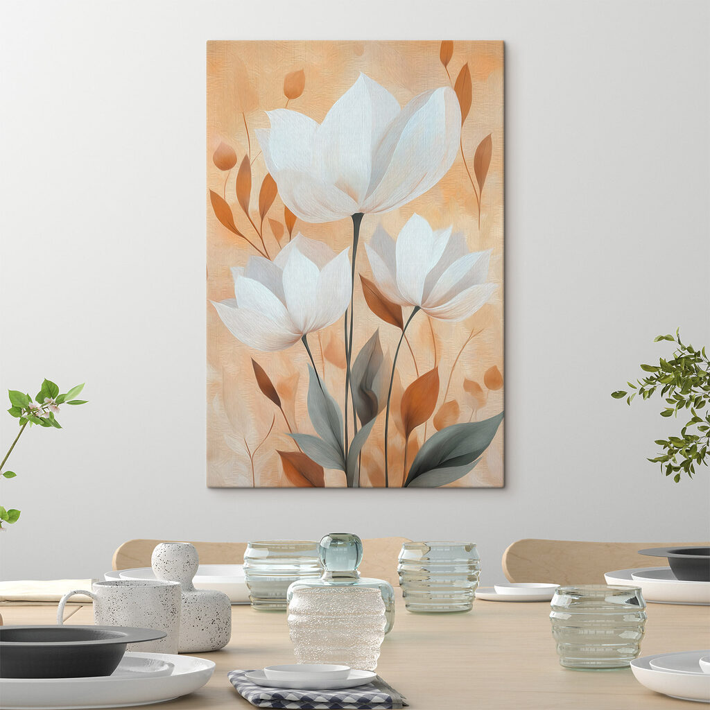 Painting of flowers and leaves Painting of flowers and leaves