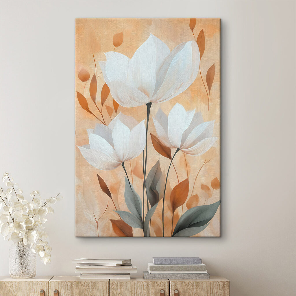 Painting of flowers and leaves Painting of flowers and leaves