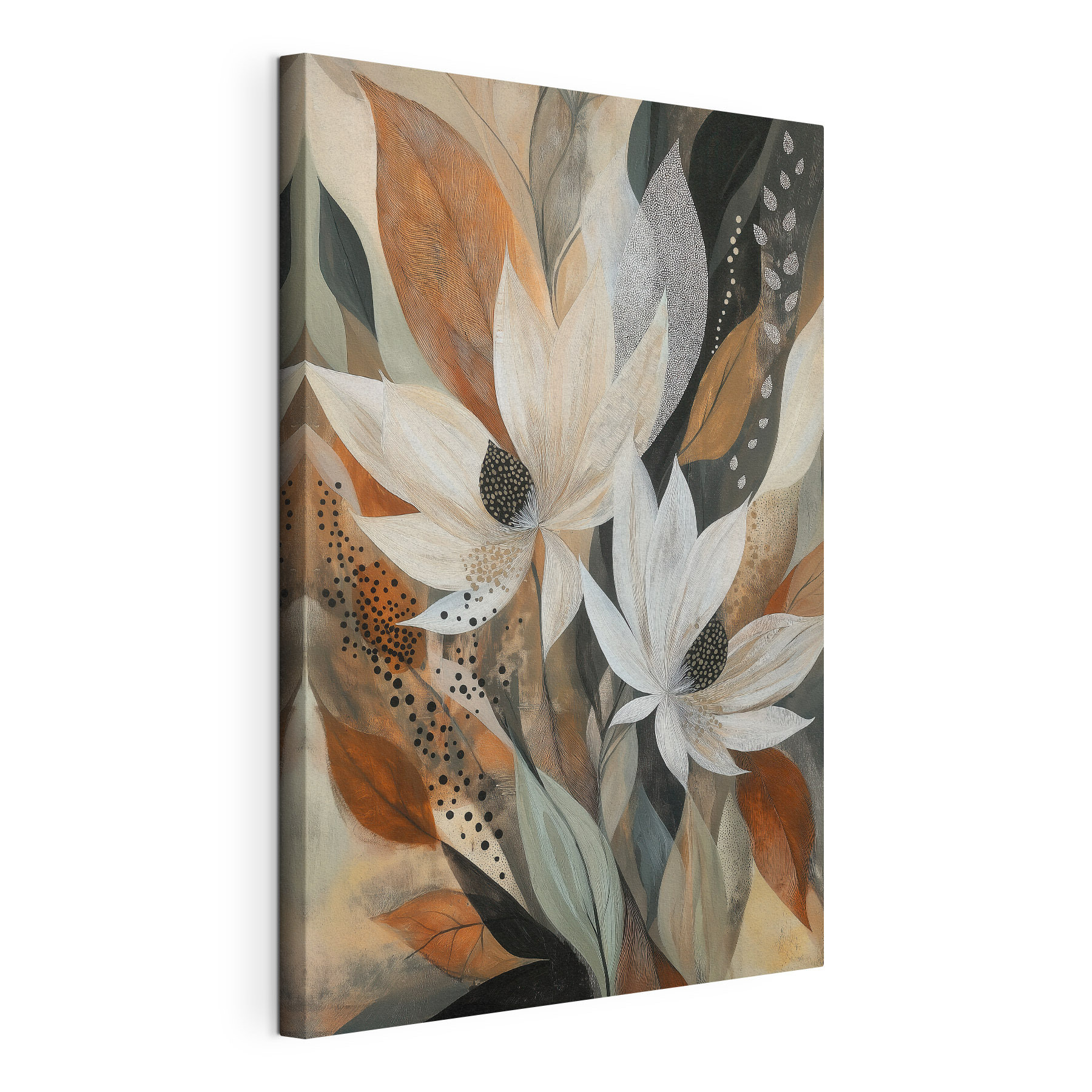 Painting of flowers and leaves Painting of flowers and leaves