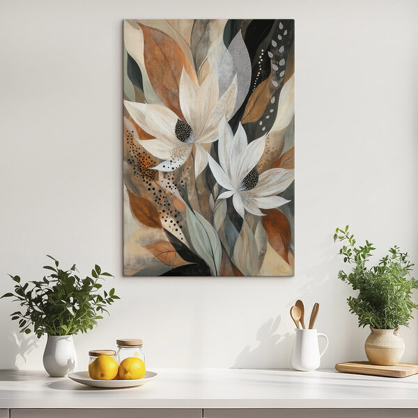 Painting of flowers and leaves Painting of flowers and leaves