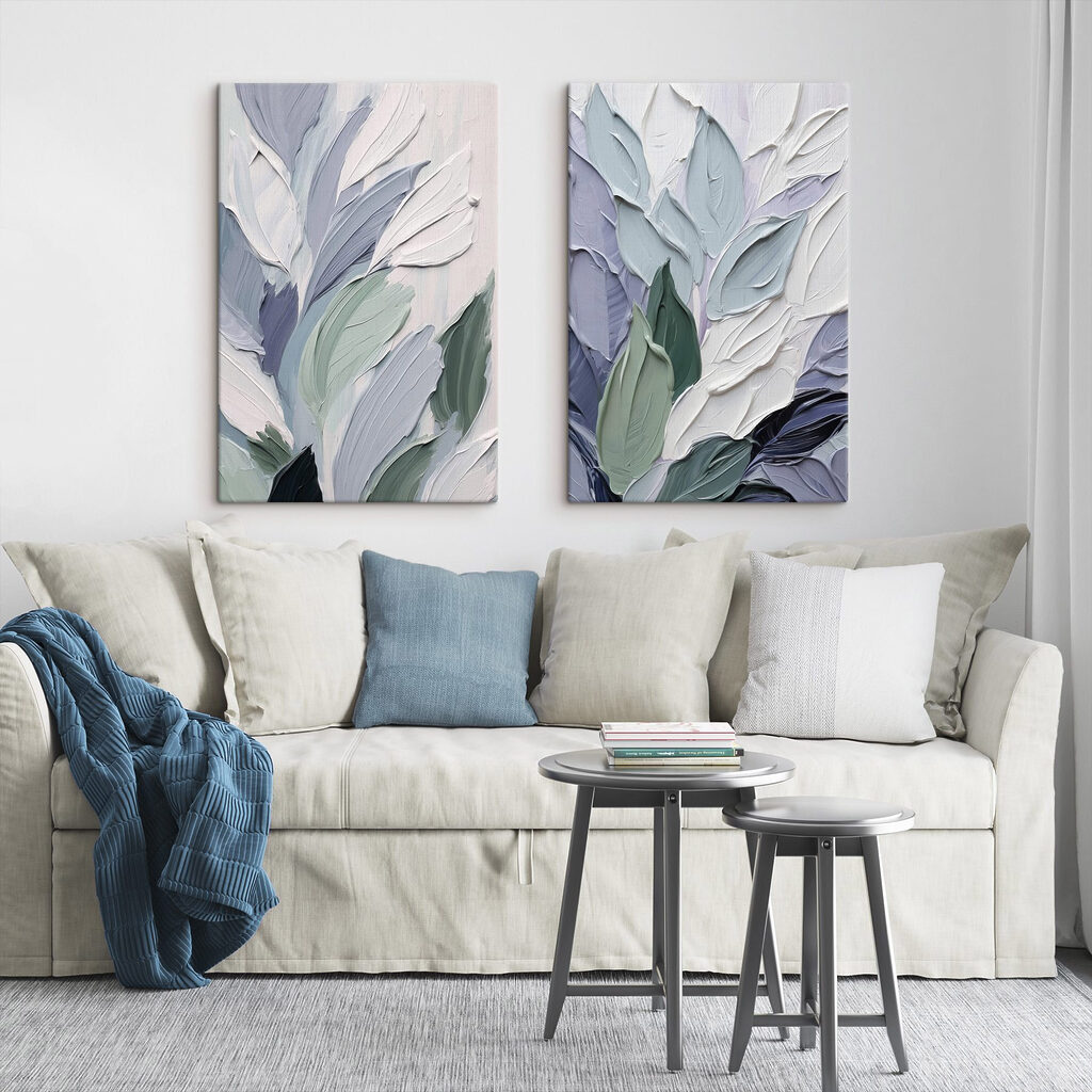 Abstract leaves in soft color palette Abstract leaves in soft color palette