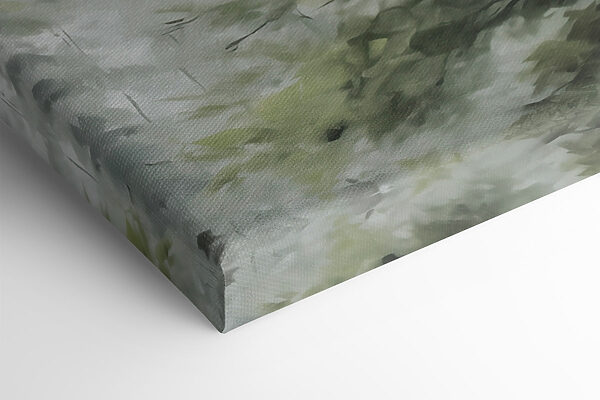 Painting of trees in the fog