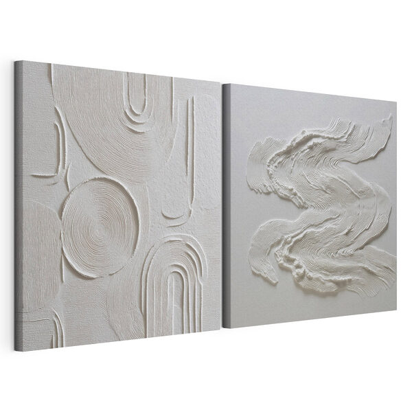 Intricate patterns in soft white tones Intricate patterns in soft white tones