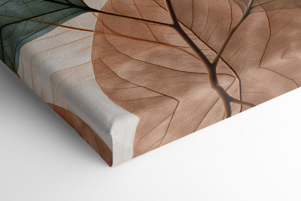 Delicate leaves in soft colors