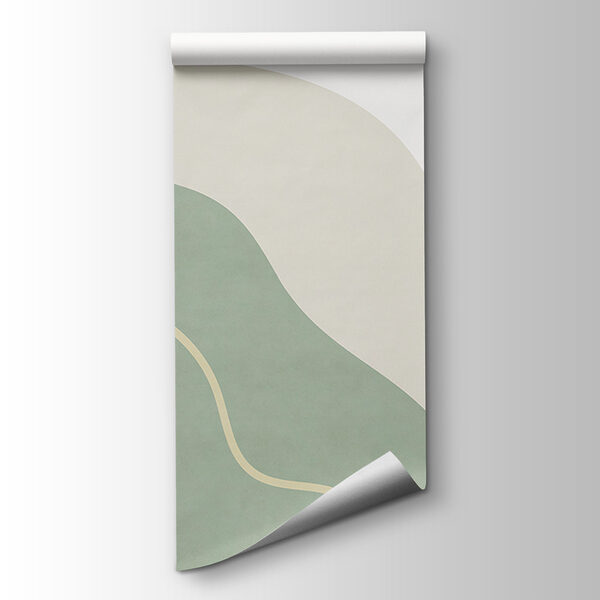 Green and white abstract art Green and white abstract art
