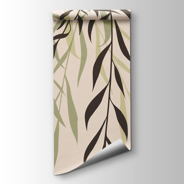 Delicate leaves cascading downward gracefully Delicate leaves cascading downward gracefully