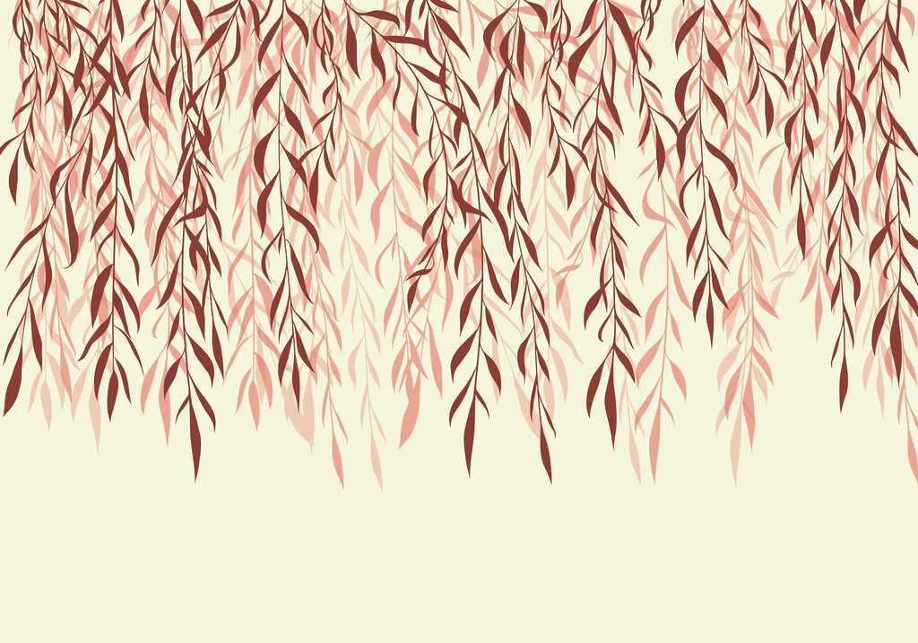 Delicate leaves in soft hues